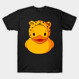 Leopard Hat Rubber Duck T-Shirt